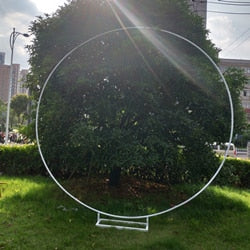 Circle Wedding Arch Background Wrought Iron Shelf Decorative Props DIY Round Party Background Shelf Flower with Frame